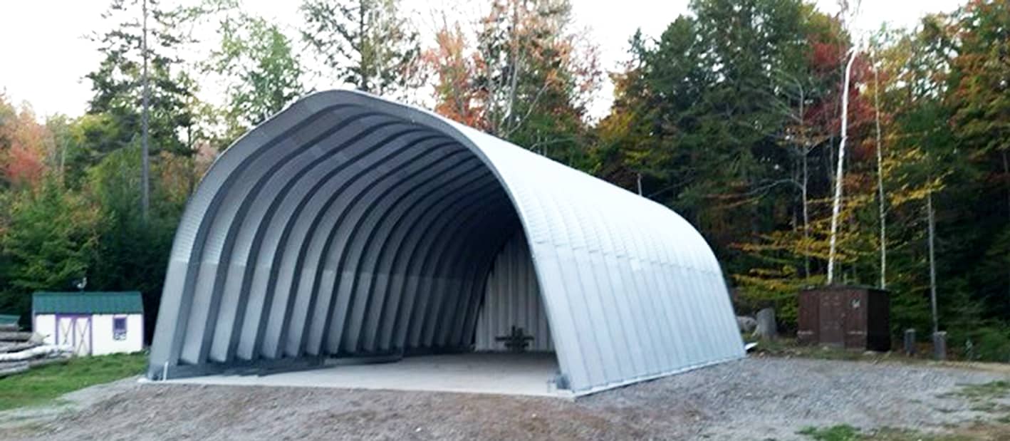 A-model open face storage shelter